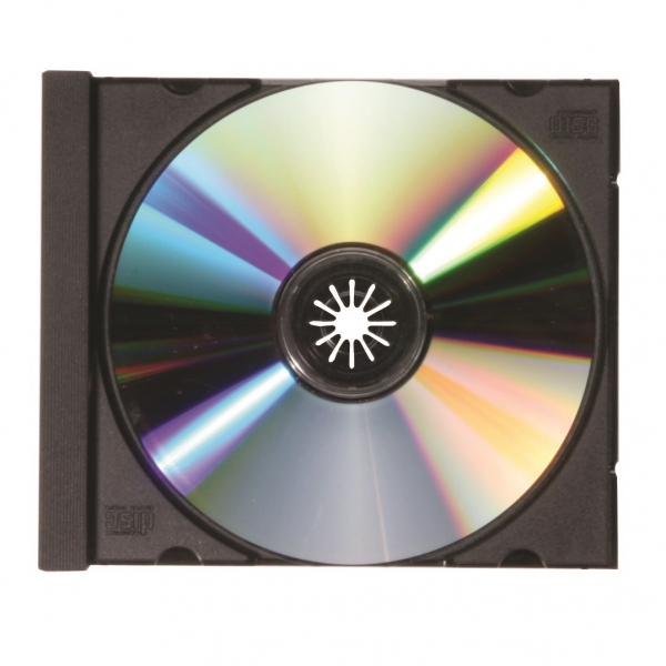 Comprar cajas estándar para CD de color negro y transparente
