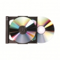 Bandeja smart para 2 discos para caja cd jewel box, negra